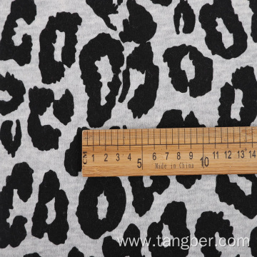 cvc brushed custom animal print fleece fabric